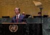 Vučić zemljama Globalnog juga: Sve ugovore koje potpisujete sa velikim silama, otvorite četvore oči, mi imamo pouku Briselskog sporazuma FOTO: Aleksandar Vučić u UN/FB