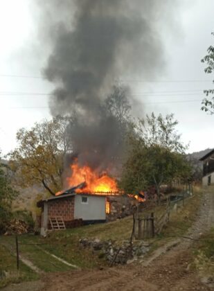 Stanica Ra&scaron;ković, Dren, izgorela kuća