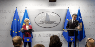 Fon der Lajen u Prištini: „Kosovo kao evropska zemlja može u EU“, presuda u Hagu „ne sudi otporu Kosova“ FOTO: Kosovska vlada/Fon der Lajen, Kurti
