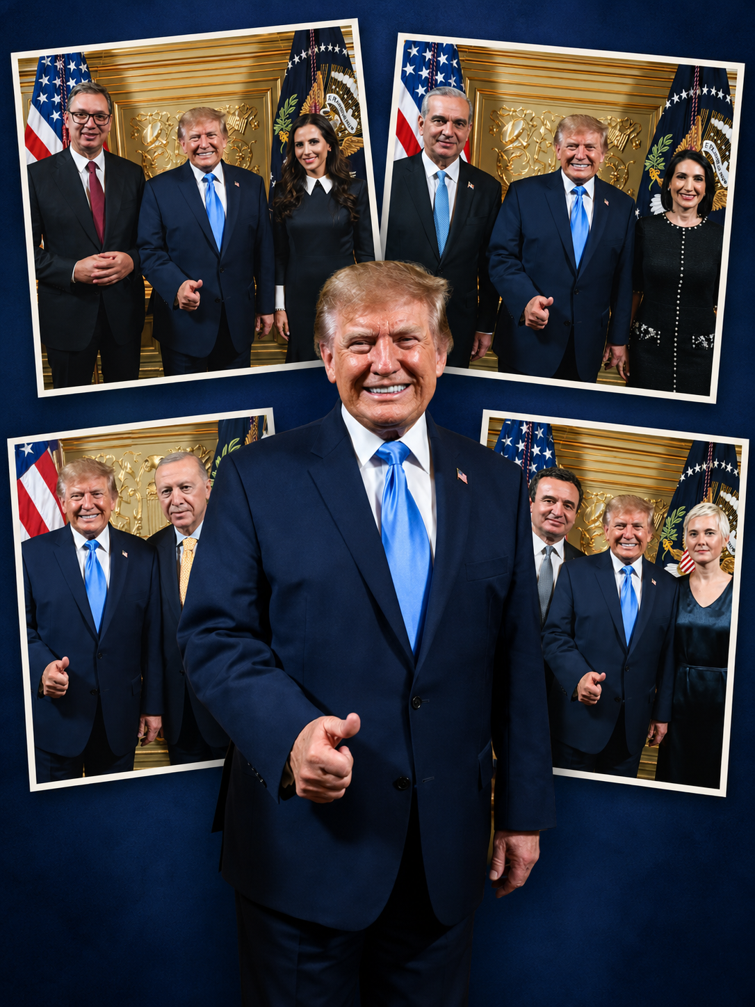Isti osmeh, isti palac, ista poza: Zašto Tramp na fotografijama sa svetskim liderima izgleda gotovo identično?