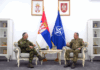 Mojsilović sa Ulutašem u oproštajnoj poseti, sredinom oktobra KFOR preuzima Roberto Vergori FOTO: Mojsilović i Ulutaš/Ministarstvo odbrane Srbije