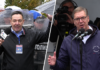Vučić: „Da dođu na vlast, priznali bi Kosovo“, za to vreme Šarović pokušava da mu priđe ali policija ne da FOTO: Vučić Šarović
