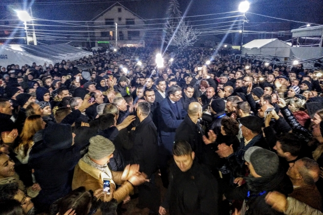 Vučić u Lapljem Selu/Foto: Predsedništvo Srbije